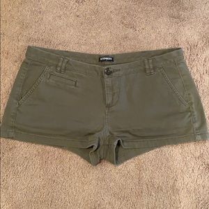 Army green Express shorts!